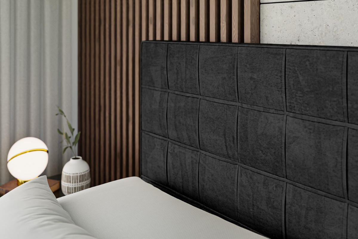 BOXSPRINGBETT elektrisch verstellbar mit 2 Matratzen H4/Taschenfederung OSTO EL 140 x 200 Schwarz - Schwarz, Holzwerkstoff (147/200cm) - ALTDECOR