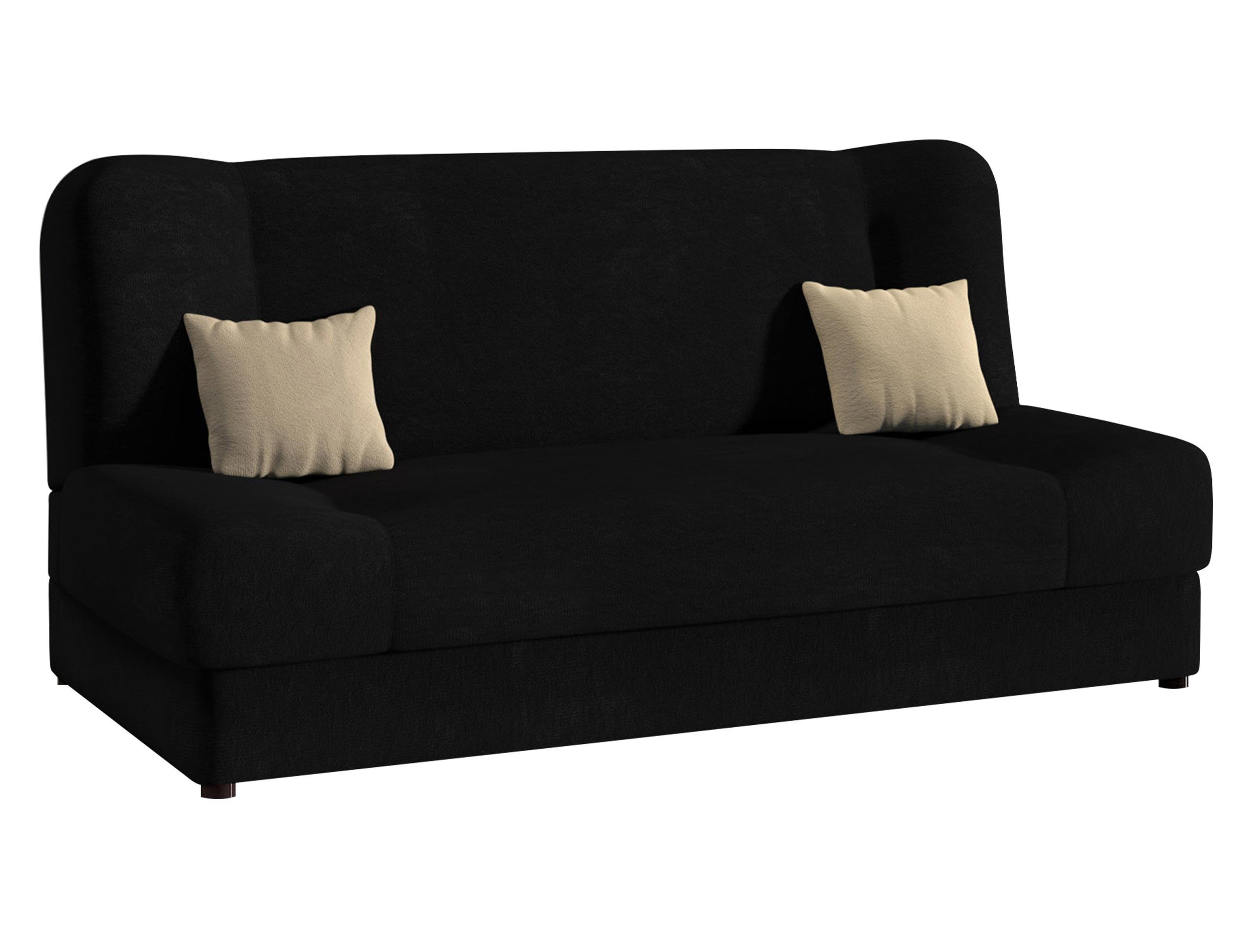SCHLAFSOFA Jonas Style - Schwarz, Holz/Textil (195/86/87cm)