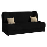 SCHLAFSOFA Jonas Style - Schwarz, Holz/Textil (195/86/87cm)