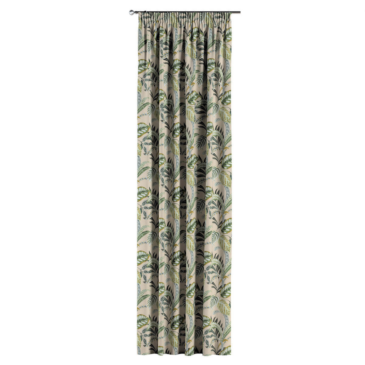 VORHANG Tropical Island grün und beige, 130x245 cm - Grün, Textil (130/245cm) - Dekoria