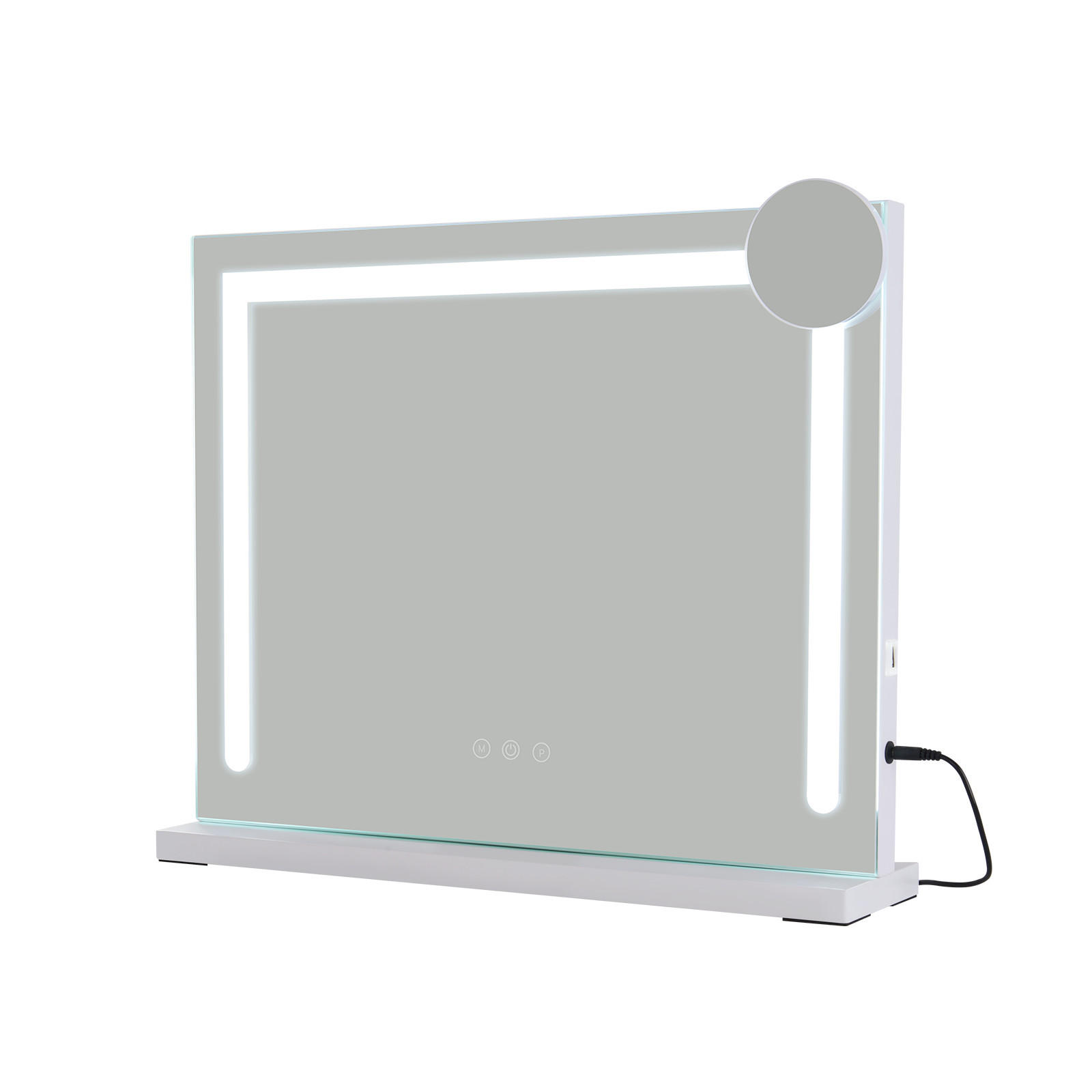 SCHMINKSPIEGEL Francis 50/12/40 cm - Weiß, Glas (12/40/50cm) - Nettlife