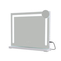 SCHMINKSPIEGEL Francis 50/12/40 cm - Weiß, Glas (12/40/50cm) - Nettlife