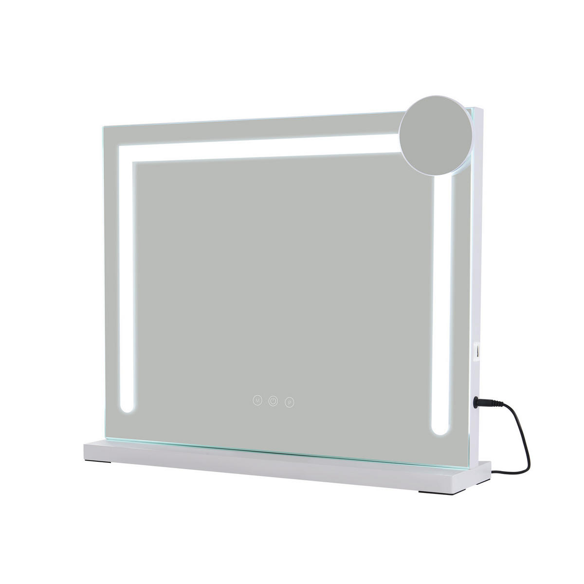 SCHMINKSPIEGEL Francis 50/12/40 cm - Weiß, Glas (12/40/50cm) - Nettlife