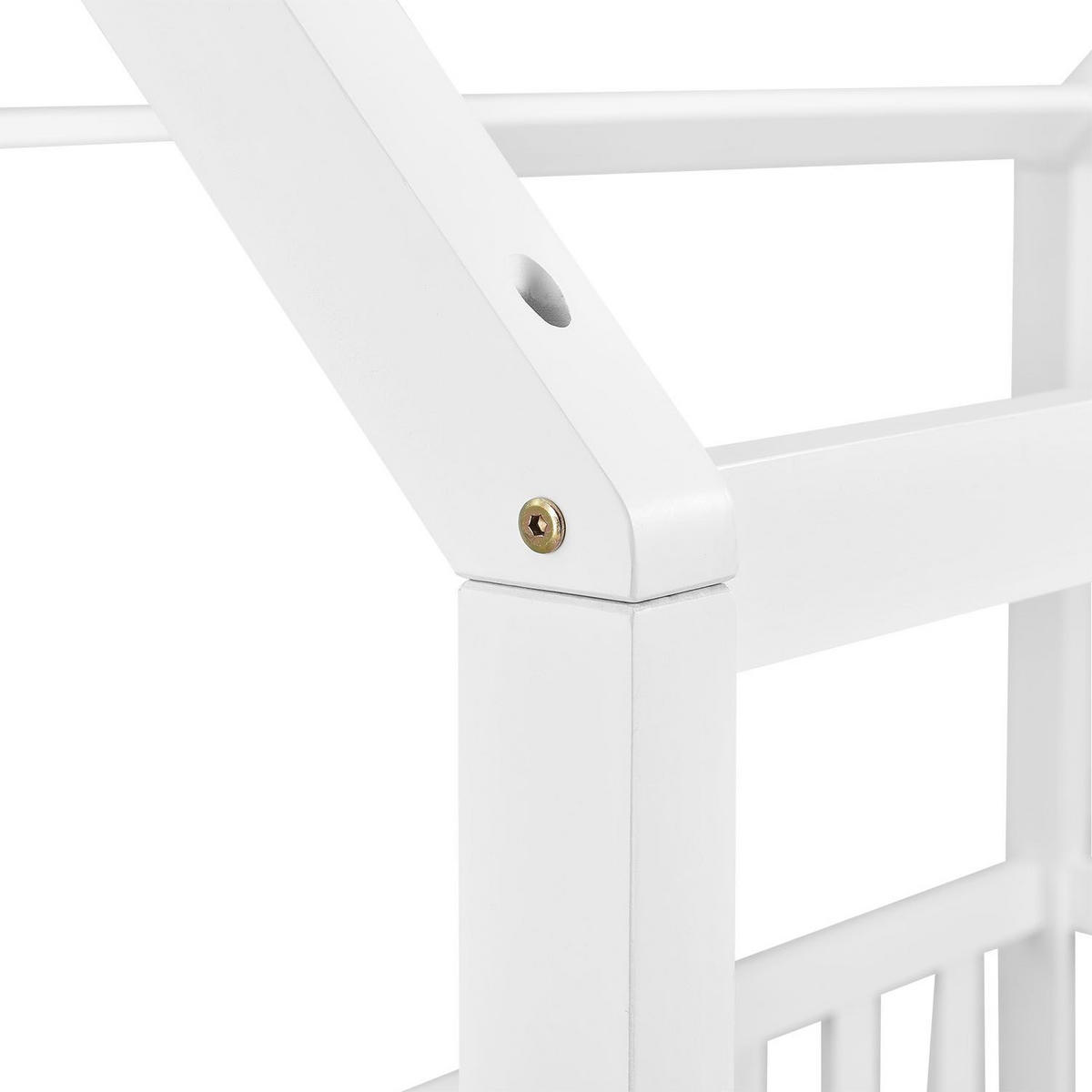 KINDERBETT Marli weiß 80x160 cm - Weiß, Holz (80/160cm) - Juskys