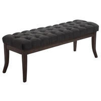 SITZBANK 120/38 cm Stoff Dunkelgrau - Dunkelgrau, Holz/Textil (120/46/38cm) - CLP