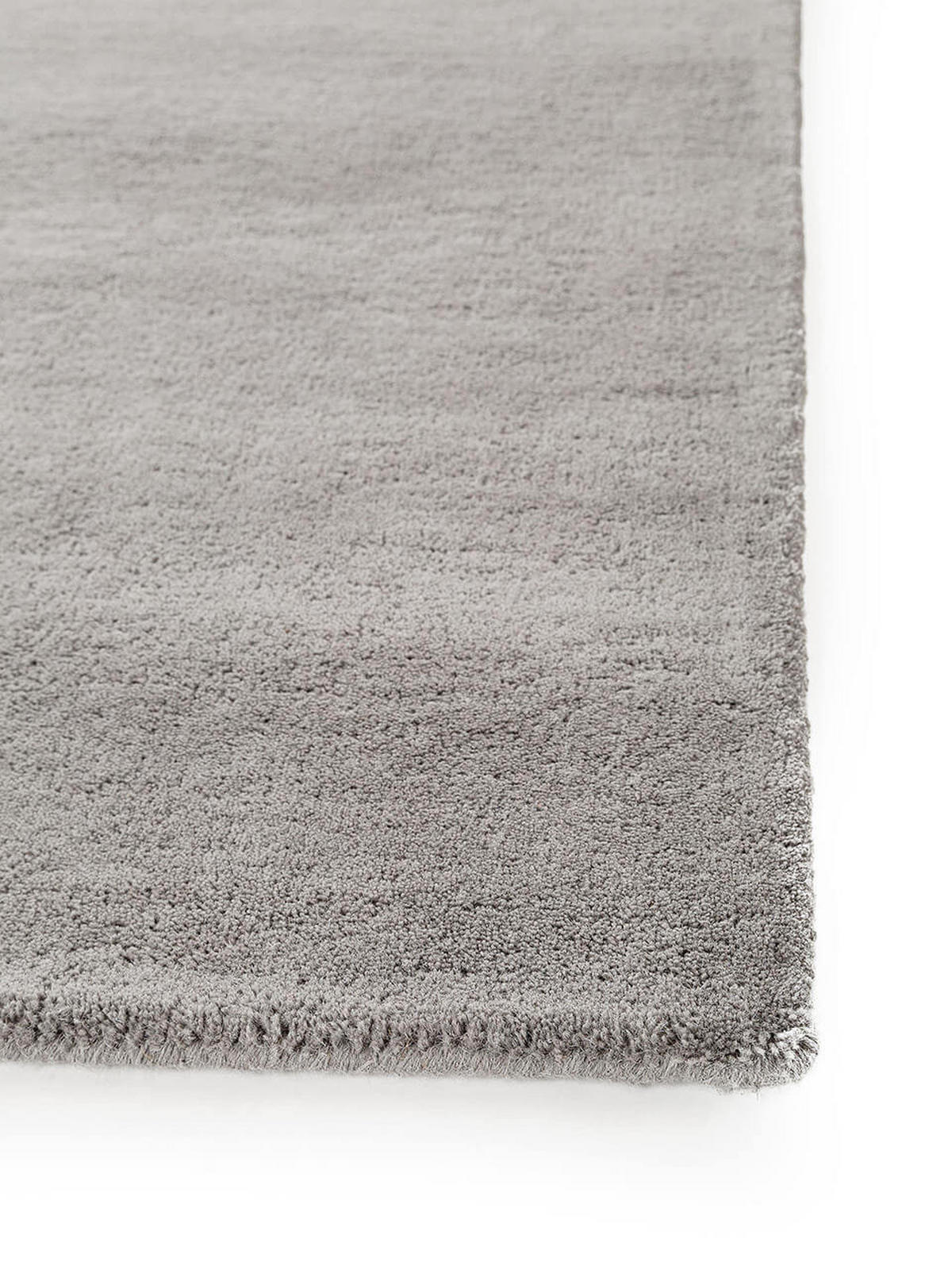 TEPPICH Wollteppich Bent Grau - Grau, Textil (80/1cm) - KUNSTLOFT