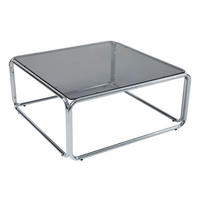 COUCHTISCH, Schwarz - Schwarz, Glas/Metall (90/90/40cm) - Oviala