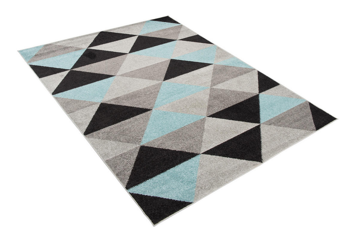 TEPPICH LAZUR Grau 180/260 cm - Türkis/Multicolor, Kunststoff (180/260cm) - Tapiso