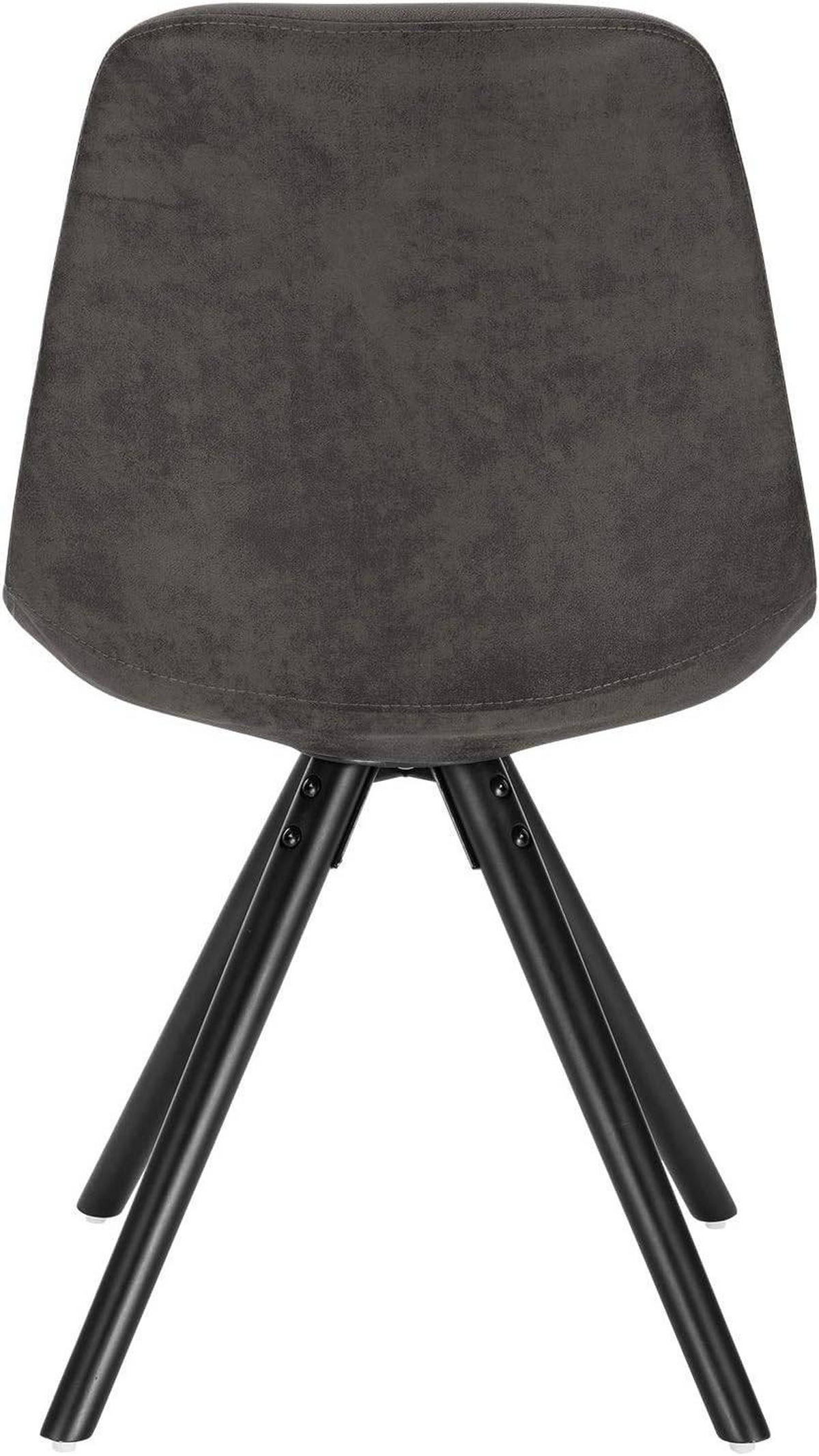 ESSZIMMERSTÜHLE 2er Set, Polsterstuhl, Anthrazit - Anthrazit/Schwarz, Holz/Textil (43/83/44.5cm) - Woltu