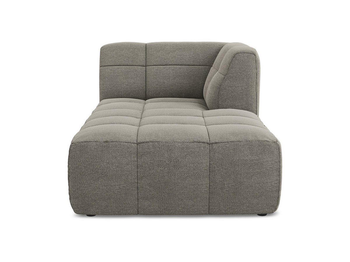 SOFAELEMENT Rechts Bouclé Stoff Grau - Schwarz/Grau, Holzwerkstoff/Kunststoff (101/77/175cm) - Makamii
