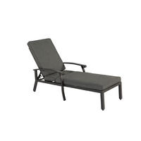 LOUNGE STUHL Patio Stuhl mit Baumwollkissen Grau - Grau, Metall (58/100/204cm) - ComfortXL