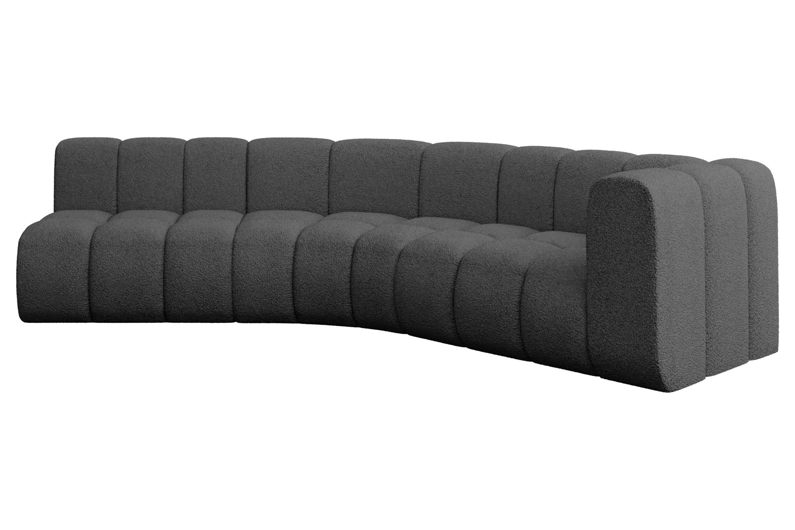 ECKSOFA modulares Sofa Karex-L1 - 308x194x70 cm Grau - Grau, Holzwerkstoff/Textil (308/194cm) - ALTDECOR