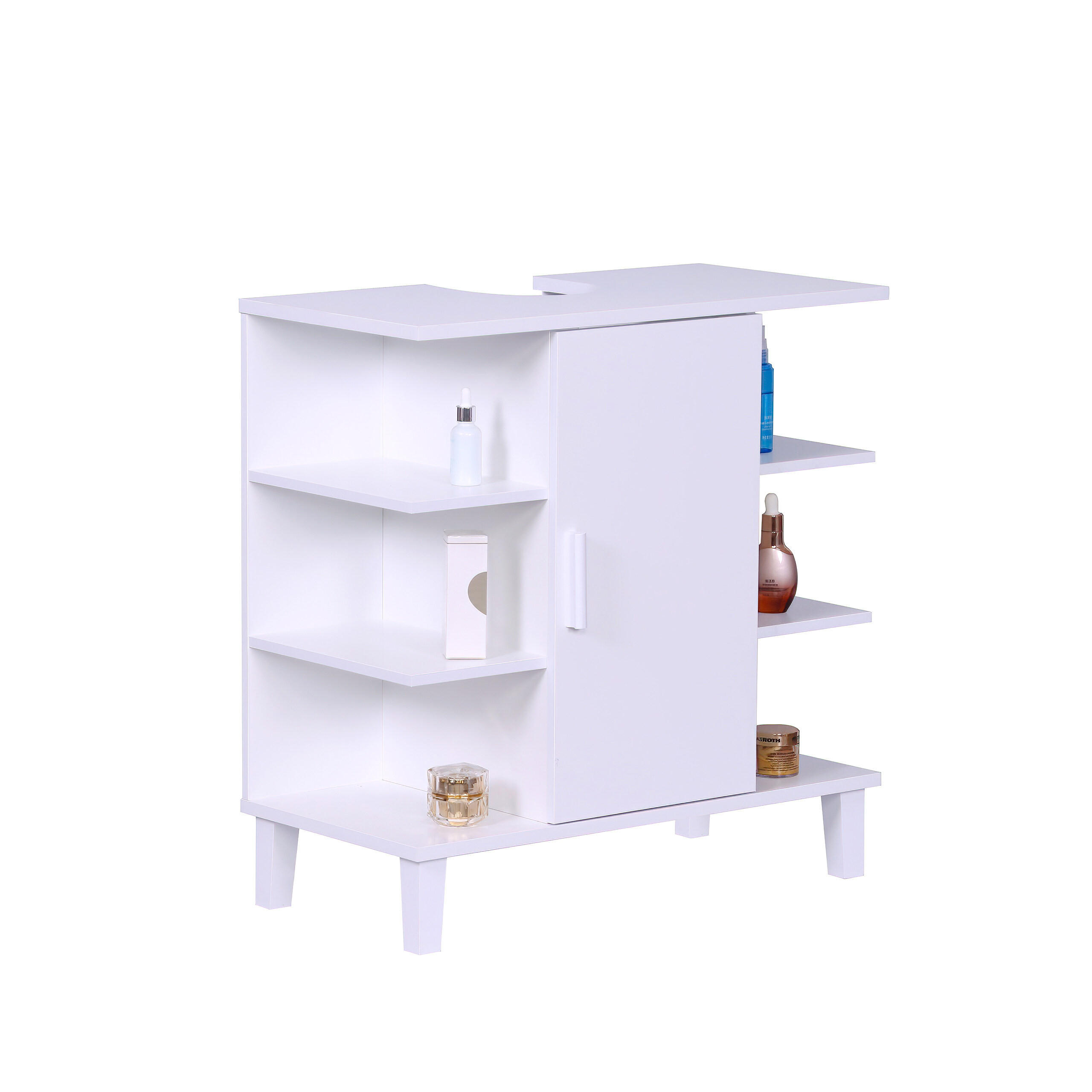 TVÄTTSTÄLLSSKÅP Vit MDF 1 dörr 65 cm 65/64/31 cm