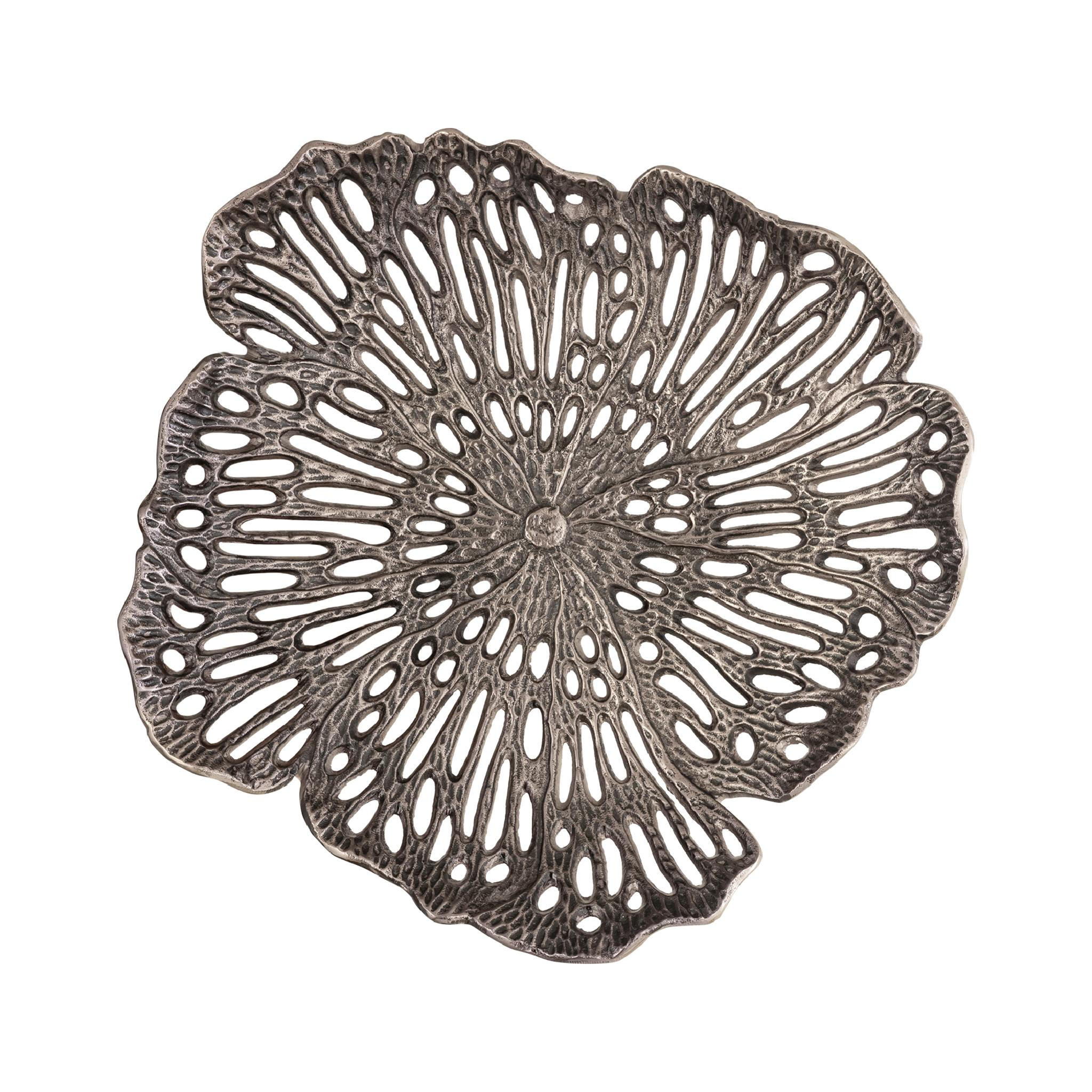 WANDPANEEL Ryhann Silber 65/65/9cm - Silberfarben, Metall (65/9/65cm) - PTMD Collection