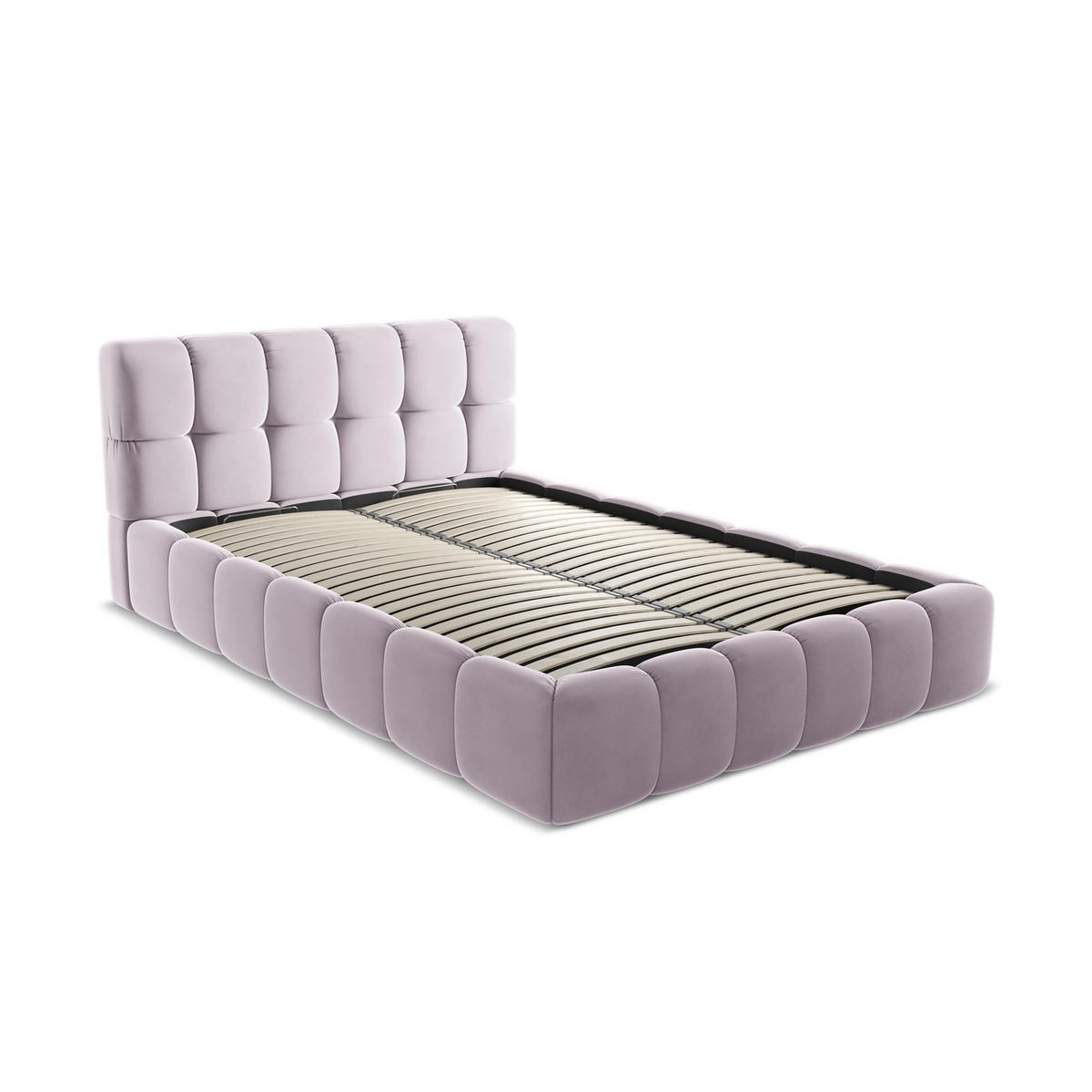 POLSTERBETT mit Bettkasten und Lattenrost 160x228 Violett - Lila/Flieder, Kunststoff/Textil (140/200cm) - LaMiaSofa