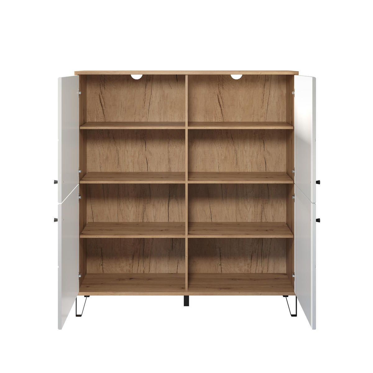 HIGHBOARD Touch Weiß - Weiß, Holzwerkstoff (123/136/40cm) - ebuy24