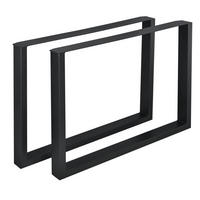 SADA STOLOVÝCH PODNOŽÍ, 2 KS Makers - černá, kov (100/72/8cm) - [en.casa]