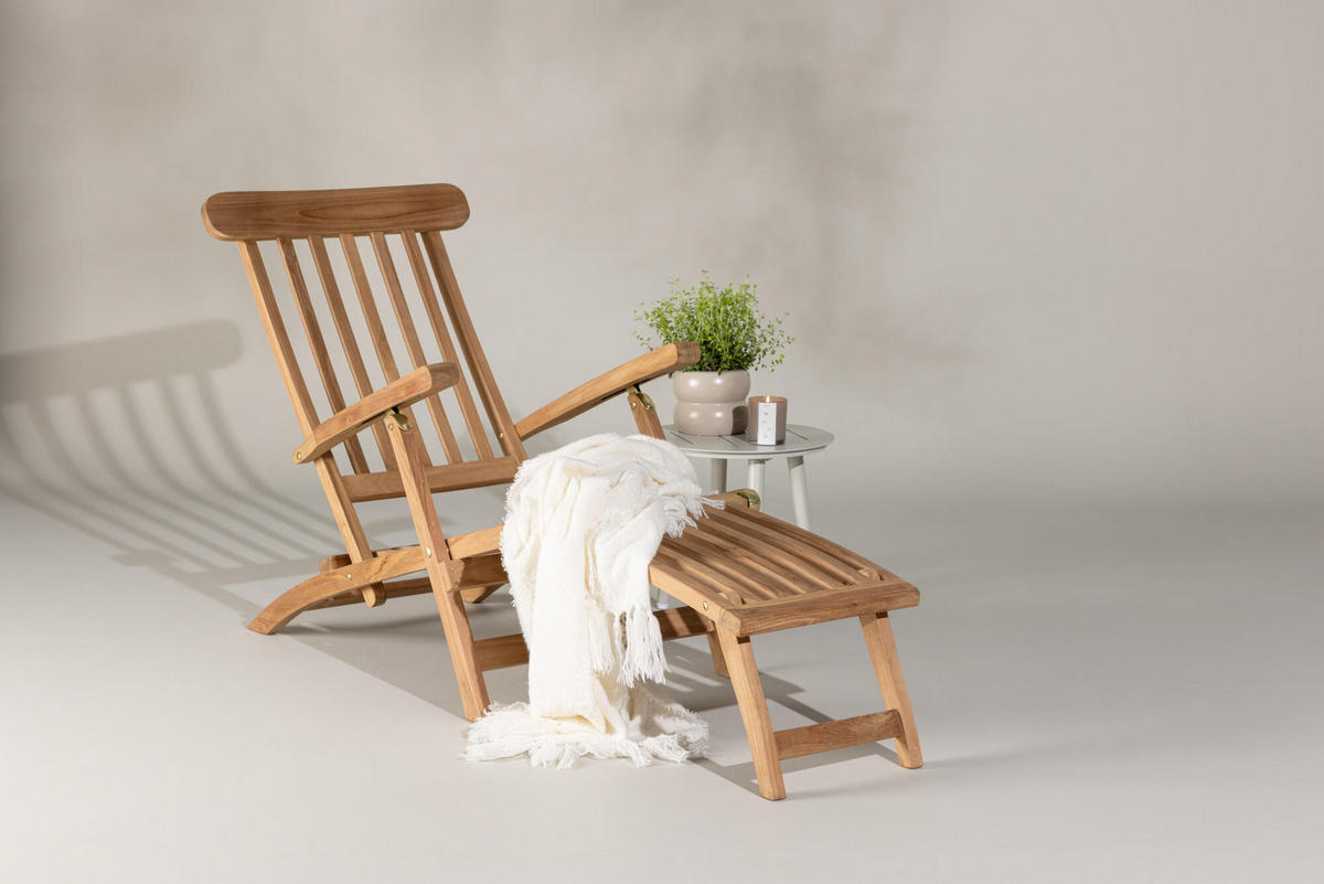 SONNENLIEGE KENYA Braun 60x150x95 cm - Braun, Holz (60/95/150cm) - FURNLUX