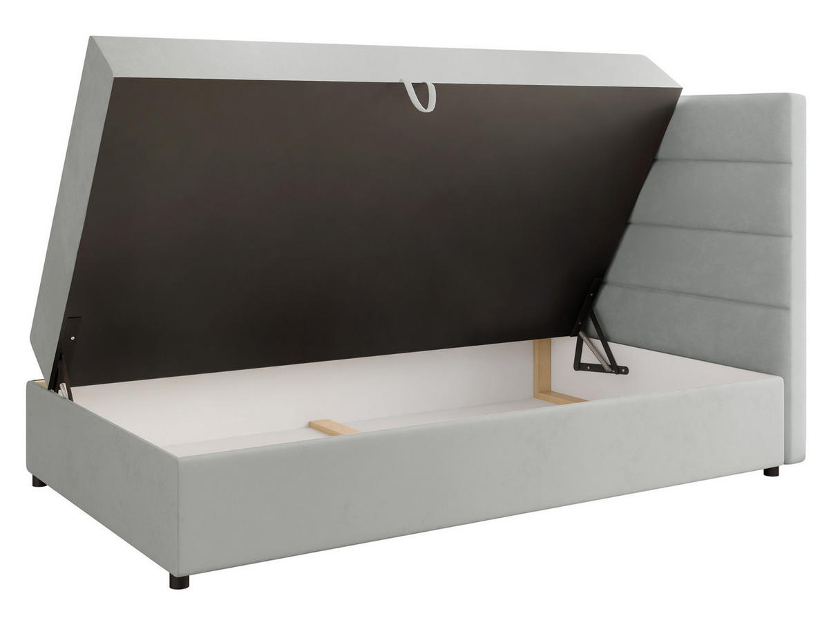 BOXBETT Elen - H3 - Blau/Schwarz, Holz/Holzwerkstoff (90/200cm) - MIRJAN24