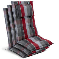 HOCHLEHNER Highlux HL 120x52x7cm Grau-Rot-Hellblau-Kariert (3tlg) - Hellblau, Textil (52/120cm) - Beautissu 