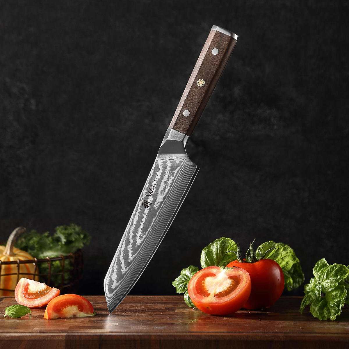 KIRITSUKEMESSER 18 cm - Nussbaumfarben, Holz/Metall (31cm) - Wakoli