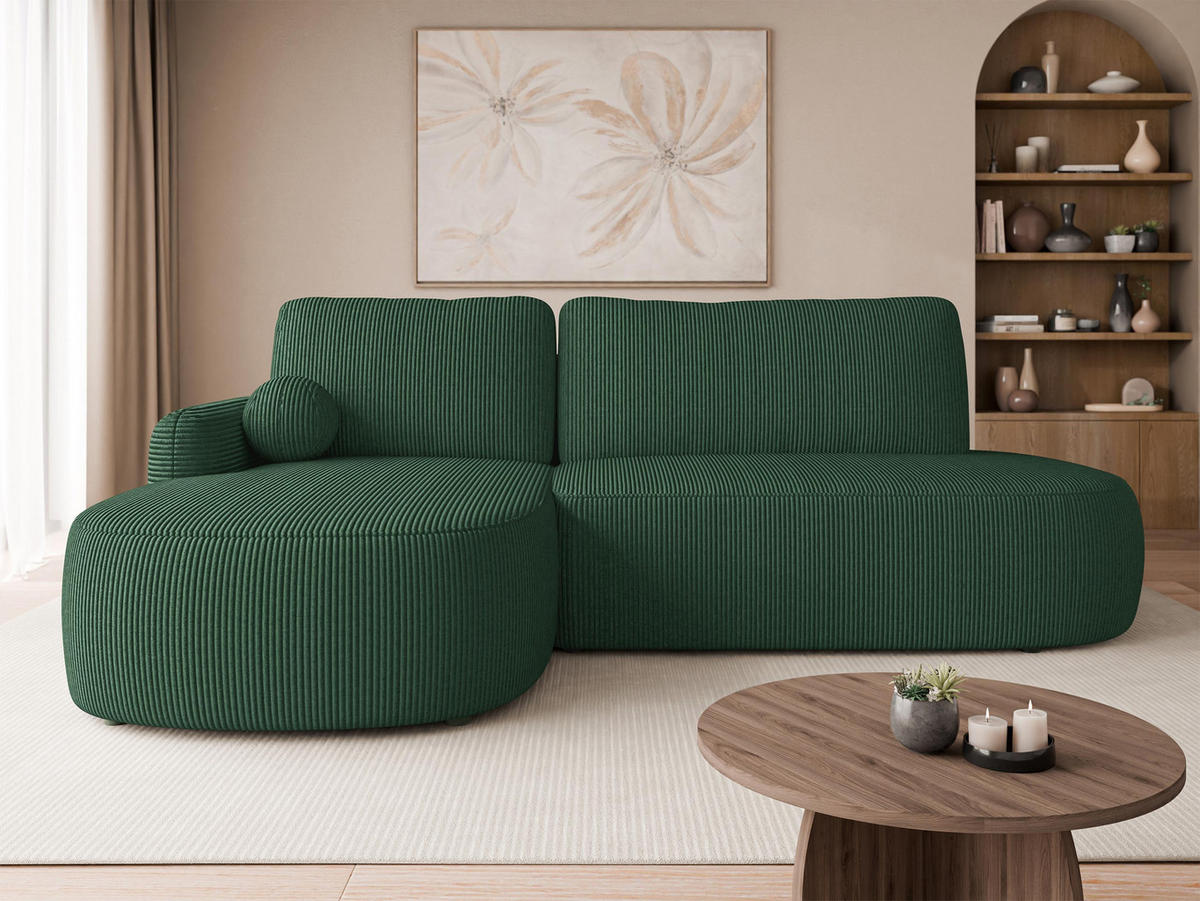 COLTAR Loridu O Reiat, Stanga - verde închis/negru, material plastic/material textil (274/174cm) - MIRJAN24