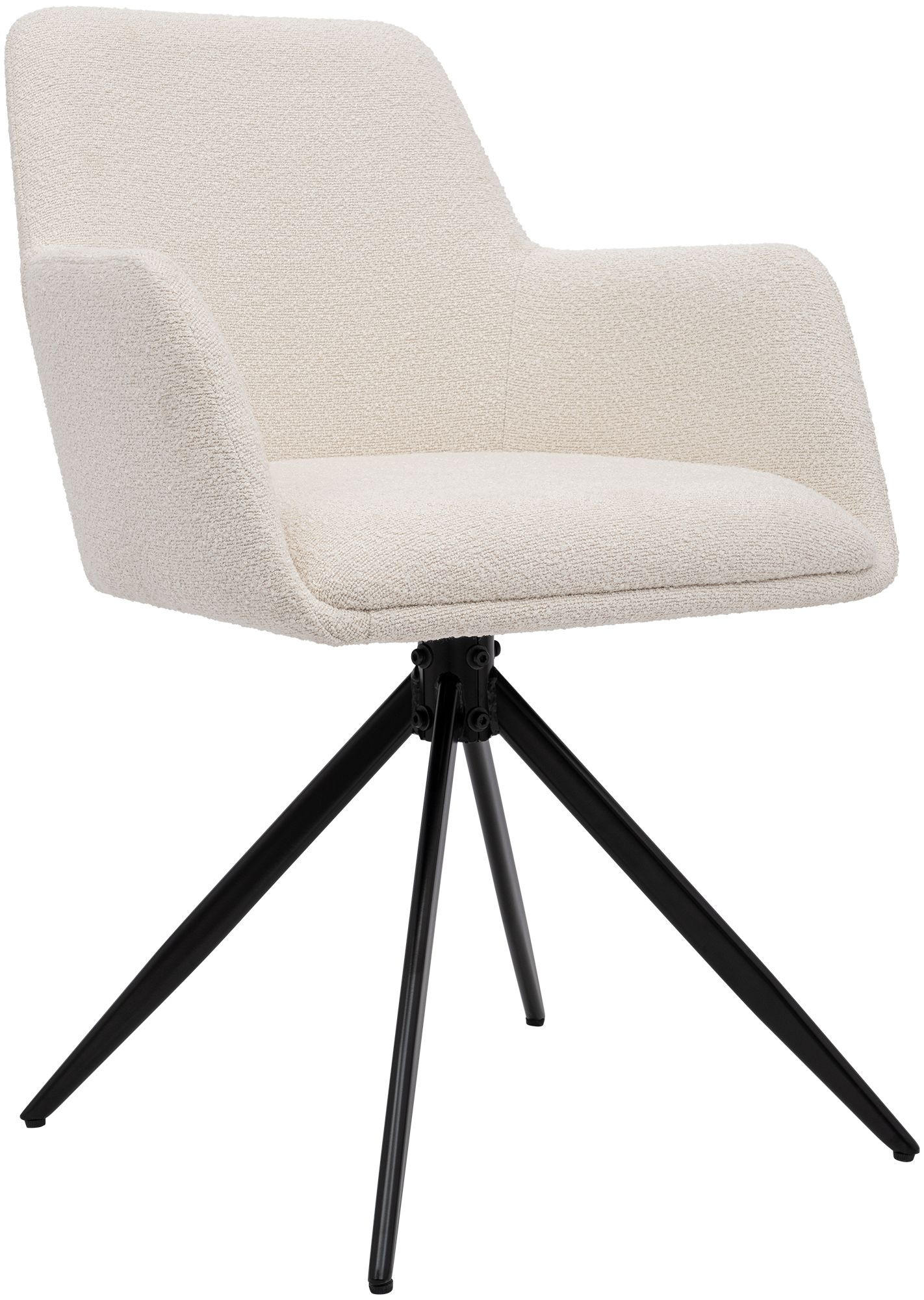 MATSTOL Olema Teddytyg - Cremefärgad/Svart, Textil/Metall (56/82/58cm) - CLP