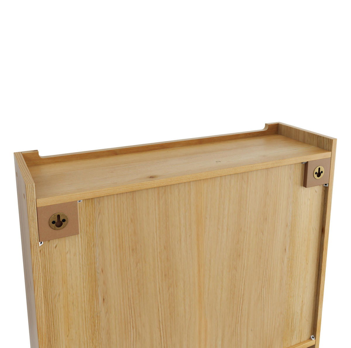 KÜCHENOBERSCHRANK 63/18/60 cm mit 3 Ablagen, Glastüren und Handtuchhalter aus Massivholz und MDF, Natur - Naturfarben, Holzwerkstoff (63/60/18cm) - Redom