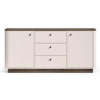 SIDEBOARD Vilavio Kaschmir/Eicheoptik Dunkel 180 cm - Taupe/Dunkelbraun, Holzwerkstoff/Metall (180/85/40cm) - Selsey