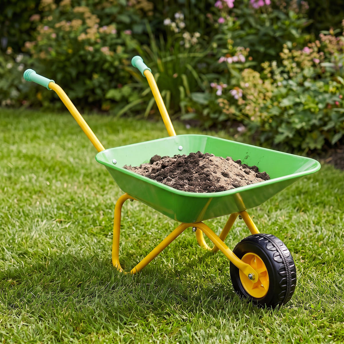 ROABĂ Verde deschis pentru copii metal - verde, material plastic/metal (74/43/36cm) - Relaxdays