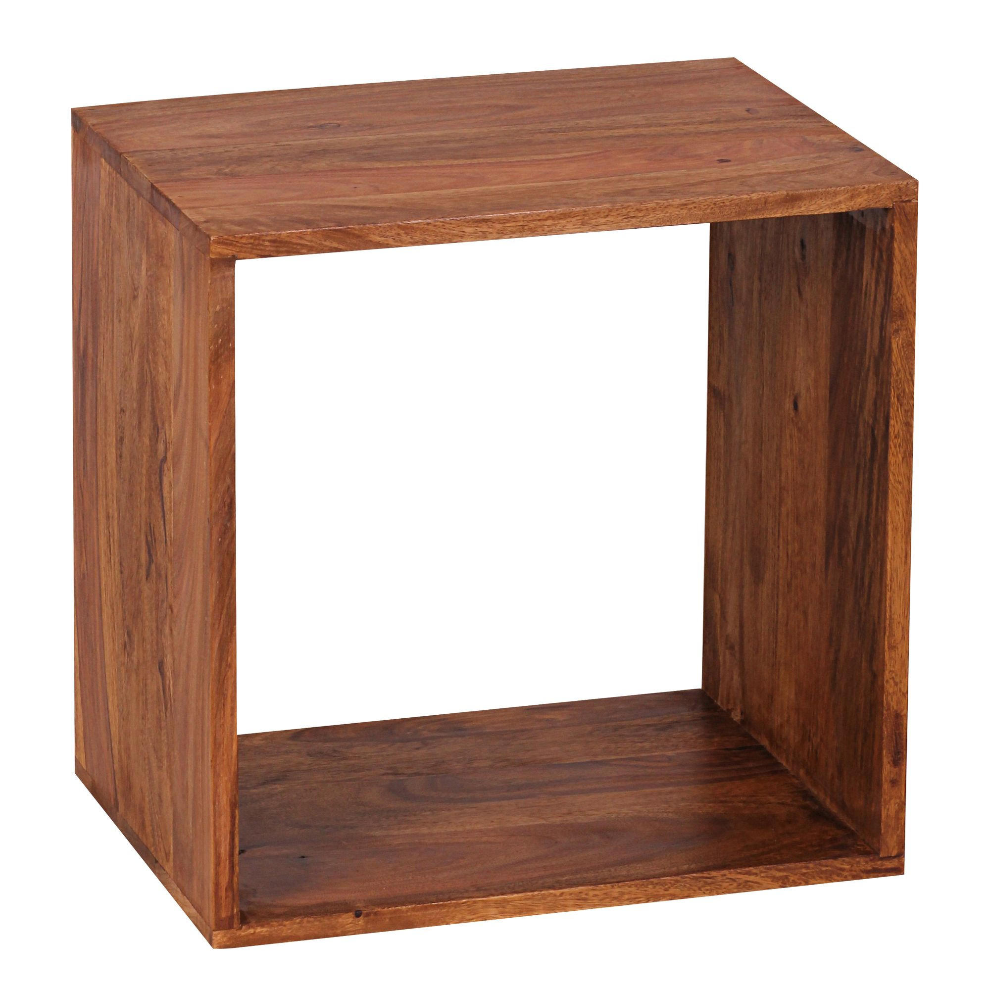 STANDREGAL eckig REIMER Sheesham Regal - Sheeshamfarben, Holz (43.5/43.5/33cm) - tinkaro