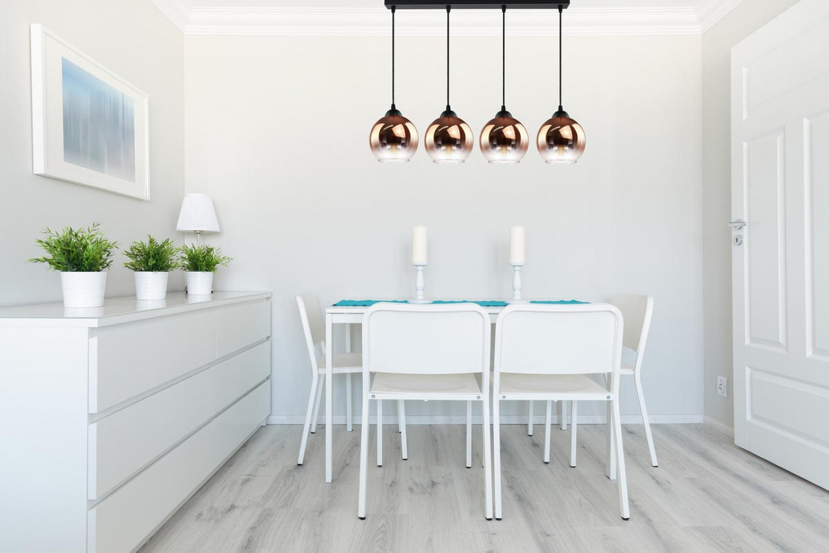 PENDELLEUCHTE MASUR - Transparent/Goldfarben, Glas/Metall (15/80/80cm) - kiki design