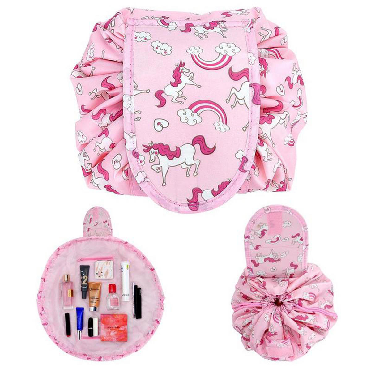 KOSMETIKTASCHE mit Reißverschlussfächern - Rosa, Kunststoff (54/62cm) - Intirilife