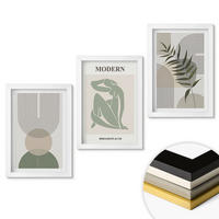 WANDBILDER 3er-Set - 20x30 cm Weißer Rahmen - Stilvolle Pflanzengrafiken - Weiß, Kunststoff (20/30cm) - ArtPrintCave