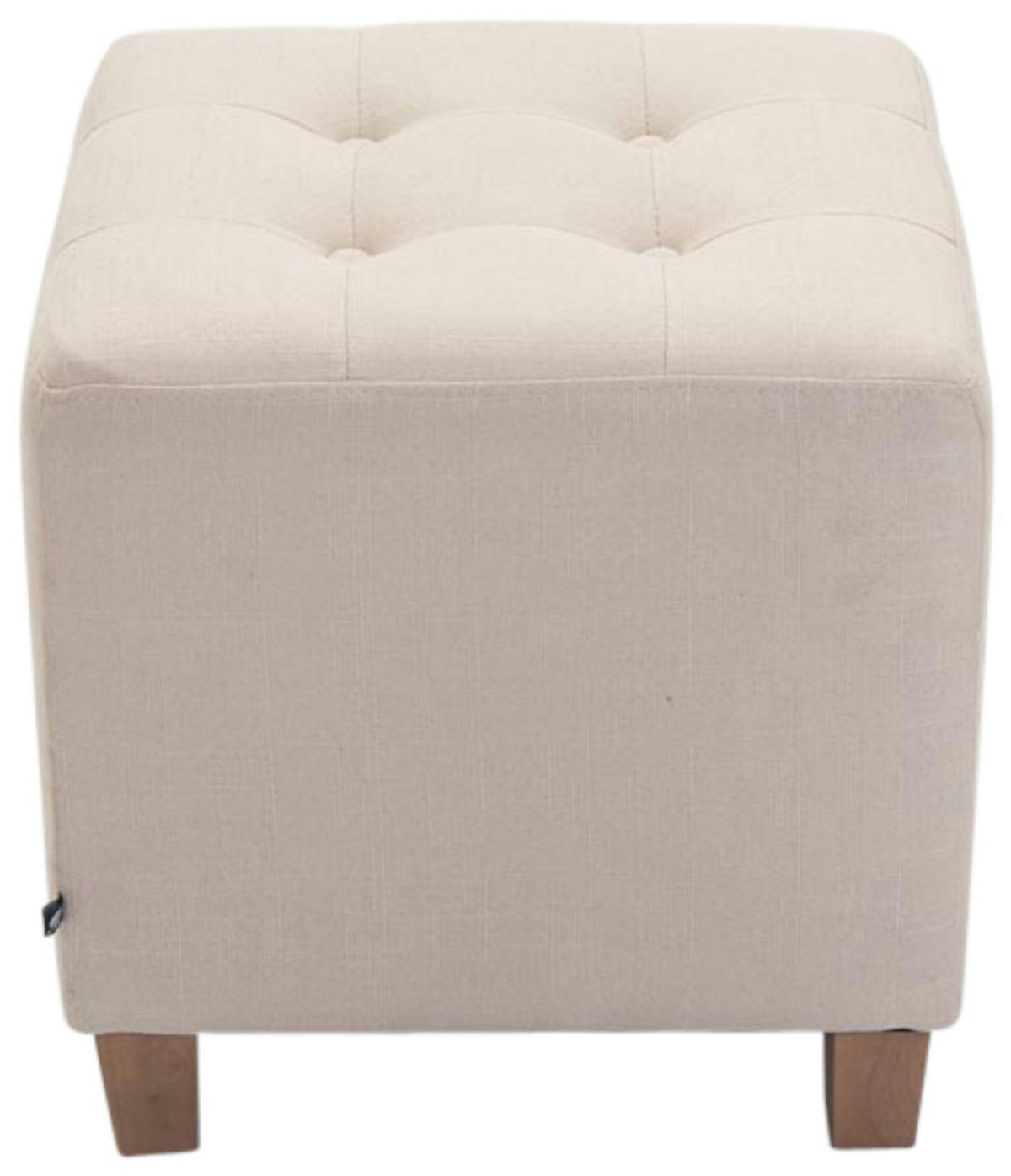 SITZWÜRFEL 2er Set Stoff creme - Creme, Holz/Textil (45/46/45cm) - CLP