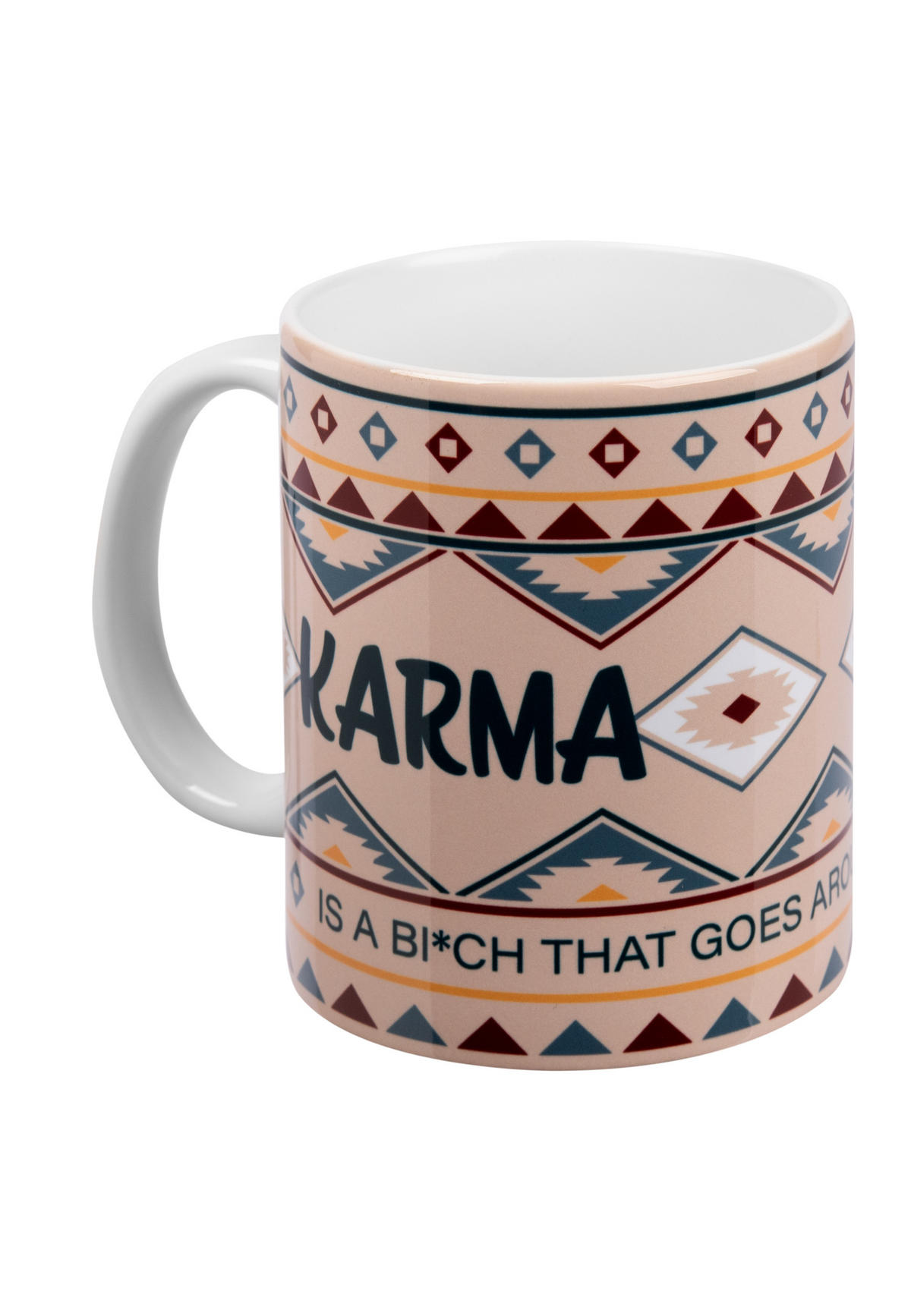 KAFFEEBECHER Karma is a Bi*ch that goes around comes around Mehrfarbig 320 ml - Multicolor, Keramik (0.32L) - United Labels