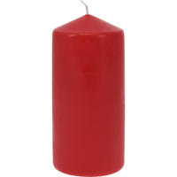 KERZE aus Paraffin 7/7/15 cm - Rot, Paraffin (7/15/7cm) - Home Styling Collection