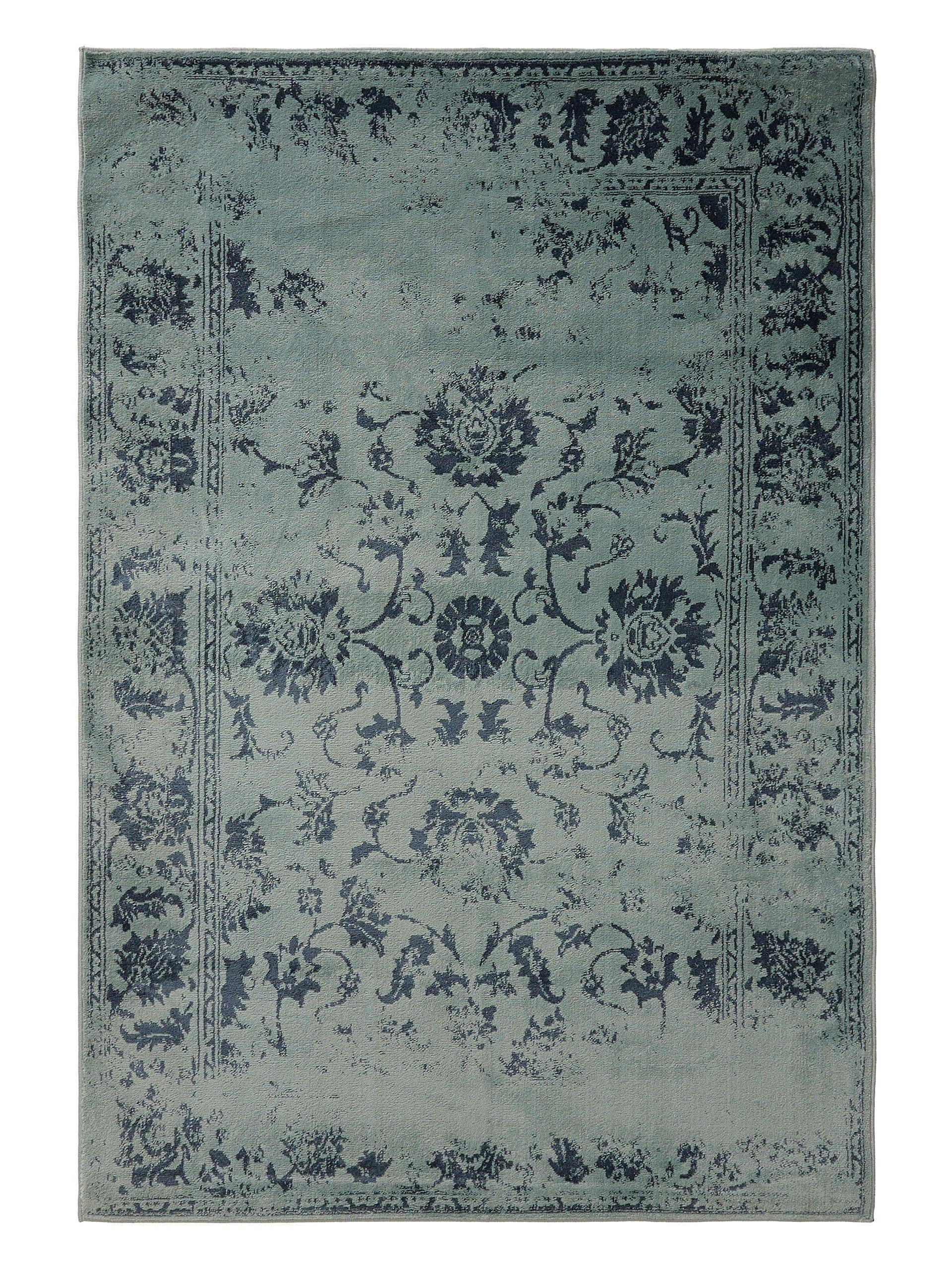 VINTAGE-TEPPICH Suki 160/230 cm - Türkis, Kunststoff (160/230cm) - benuta