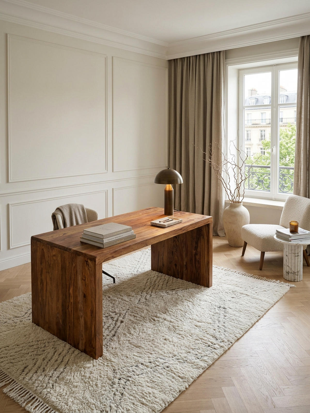 SCHREIBTISCH Massivholz Stauraum Abgerundete Ecken, Braun 160x80x76 cm - Braun, Holz (80/160/76cm) - KADIMA DESIGN