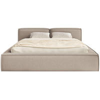 POLSTERBETT Tilves Slim Beige 180x200 cm - Beige/Schwarz, Kunststoff/Textil (180/200cm) - Selsey