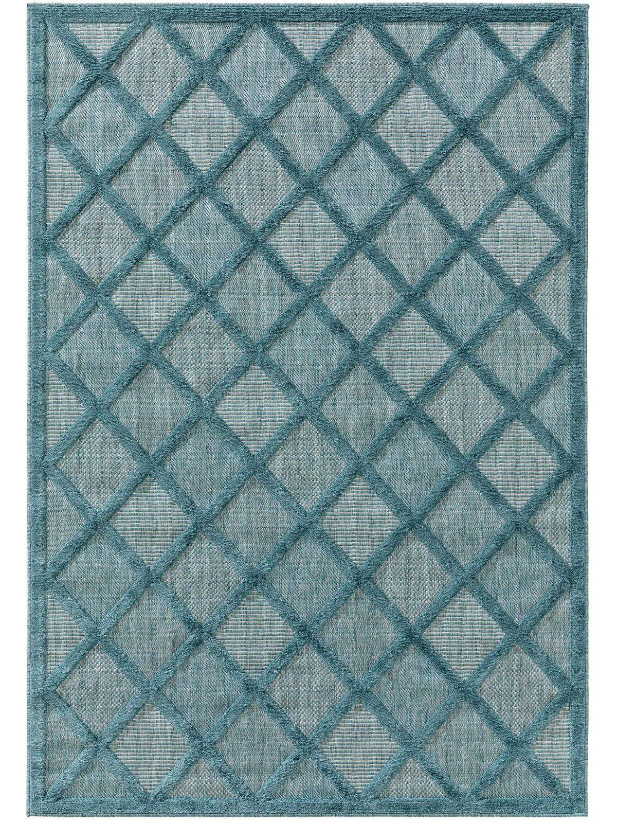 OUTDOORTEPPICH Bonte Türkis 200x290 cm - Türkis, Kunststoff/Textil (200/290cm) - benuta Nest