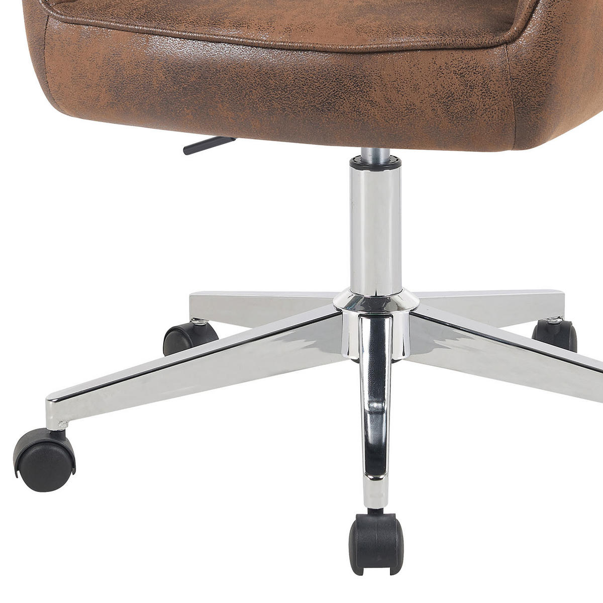 BÜROSTUHL Mika-Noel 2er-Set - Chromfarben/Braun, Textil/Metall (60/79/61cm) - DUBI Möbel