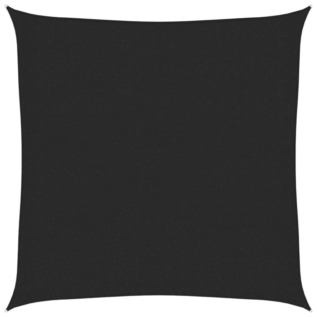 SONNENSEGEL 160 g/m² Schwarz 3,6x3,6 m HDPE - Schwarz, Textil (360/360cm) - furnicato
