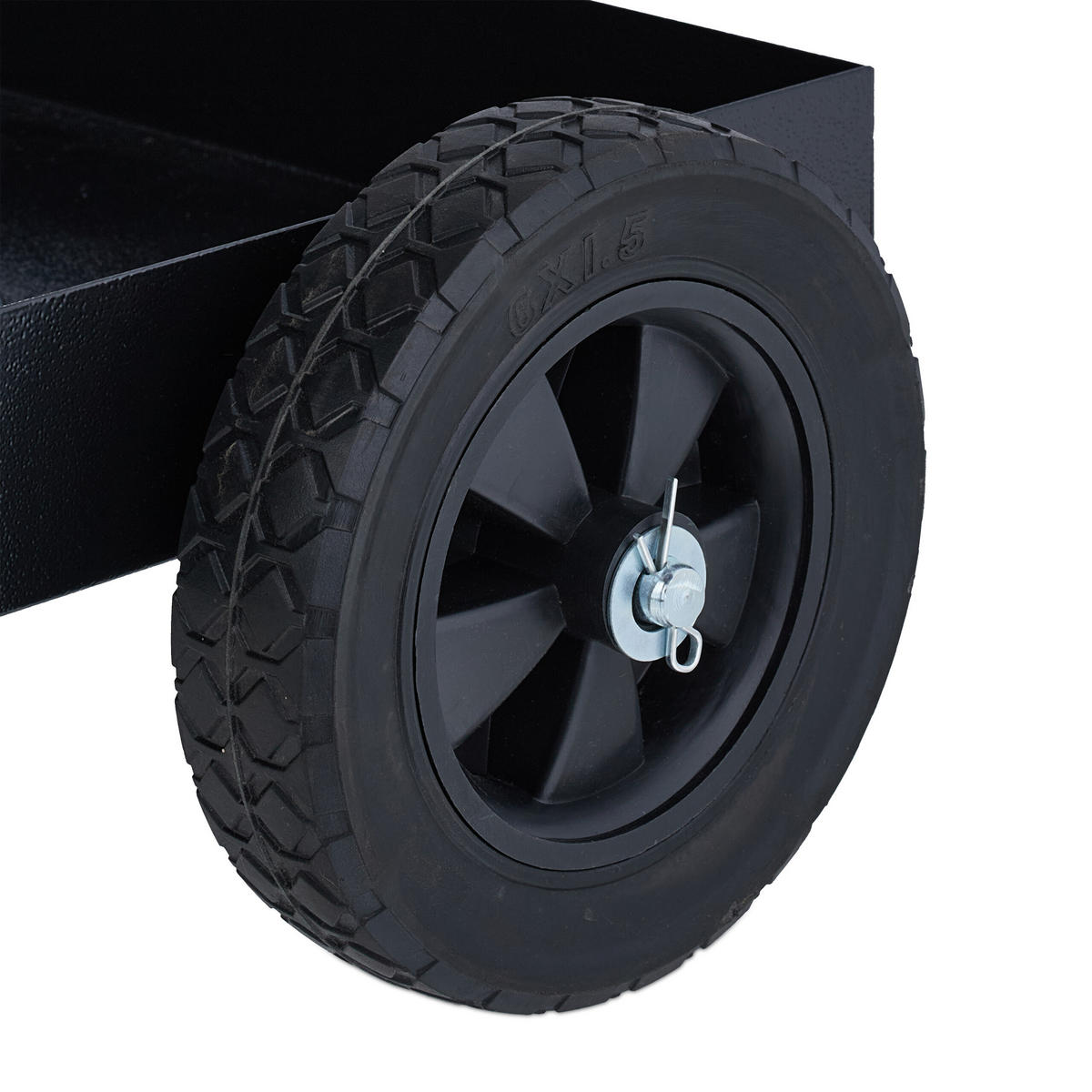 SCHWEISSWAGEN - Schwarz, Kunststoff/Metall (40/69/71cm) - Relaxdays