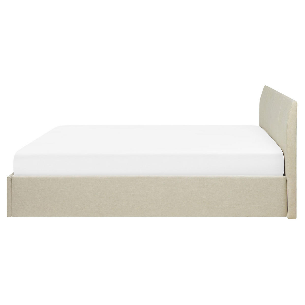 POLSTERBETT 160/200cm Beige Orbey - Beige, Textil (160/200cm) - Beliani