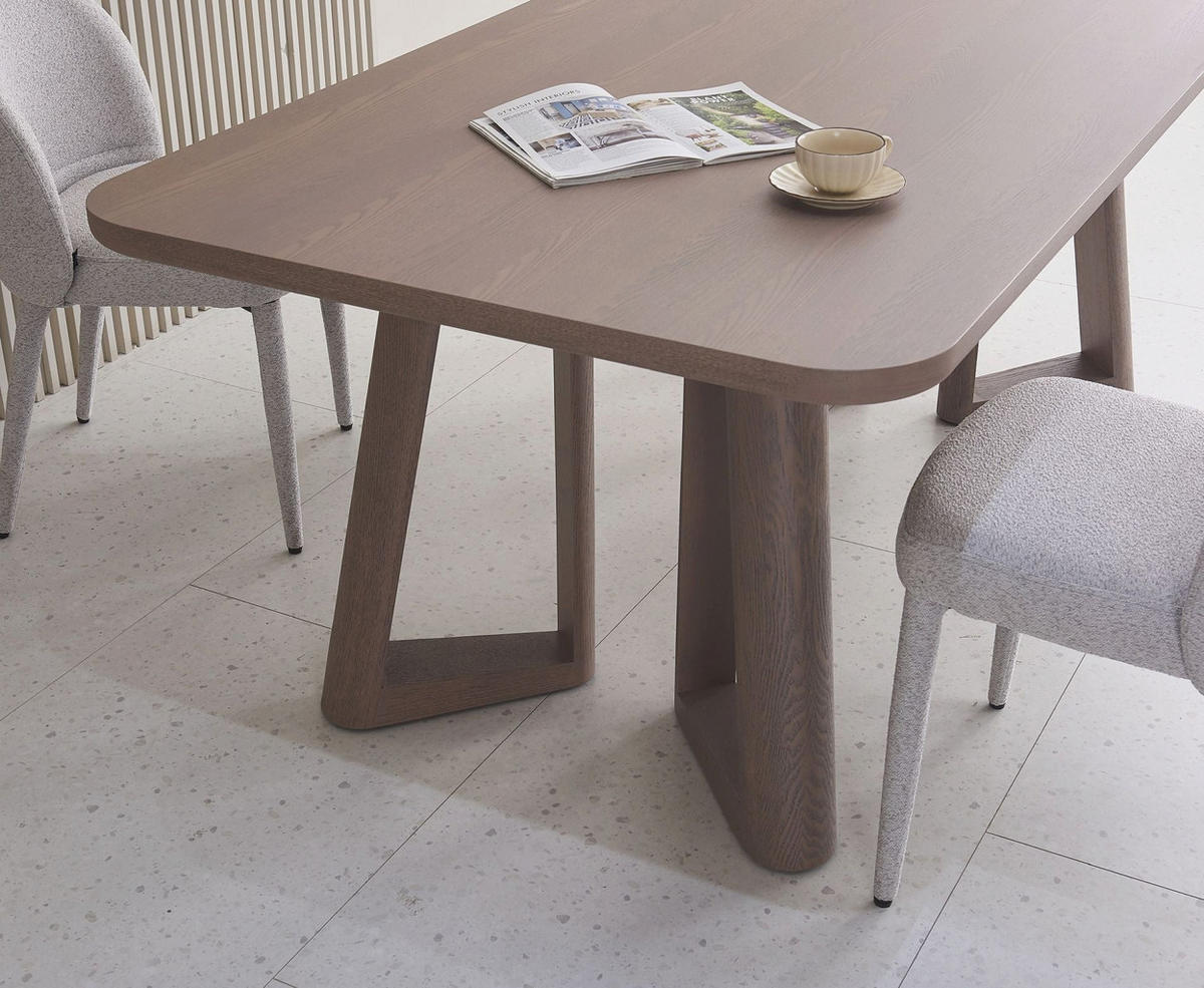 ESSTISCH Alisser Nussbaum-Furnier 200 x 100 cm - Nussbaumfarben, Holzwerkstoff (100/200/76cm) - Selsey