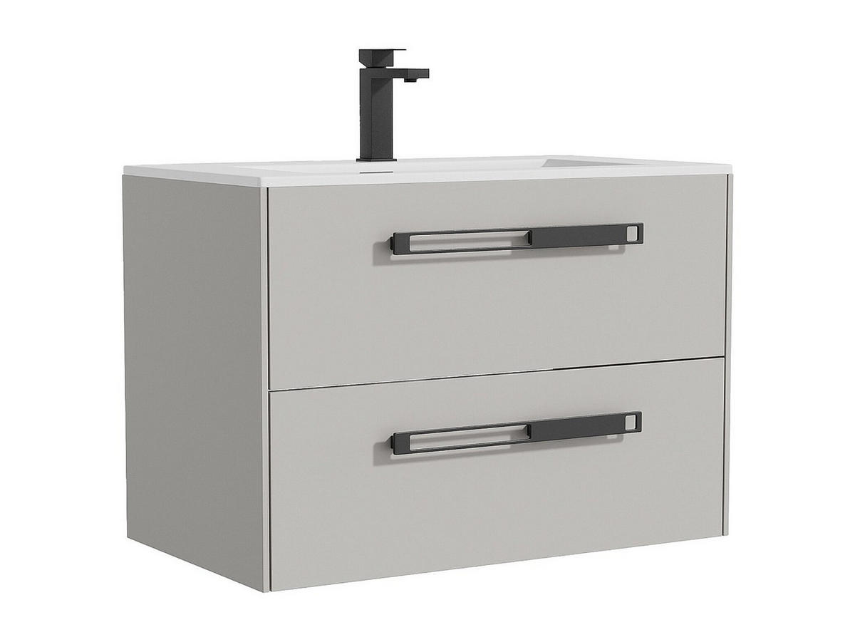 EINZELWASCHTISCH - 79.4 cm x 45.5 cm - holz - grau Felna - Grau, Holz (79.4/55/45.5cm) - Vente-Unique