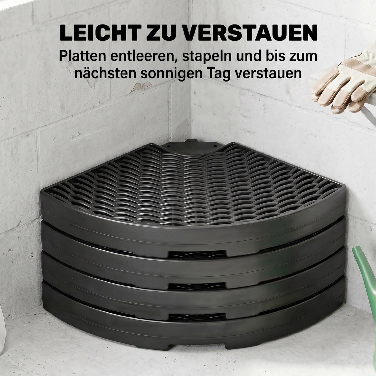 SONNENSCHIRMGEWICHT wetterfest, mit 52 kg Wasser oder 68 kg Sand befüllbar, HDPE, Schwarz - Schwarz, Kunststoff (100/100cm) - Outsunny