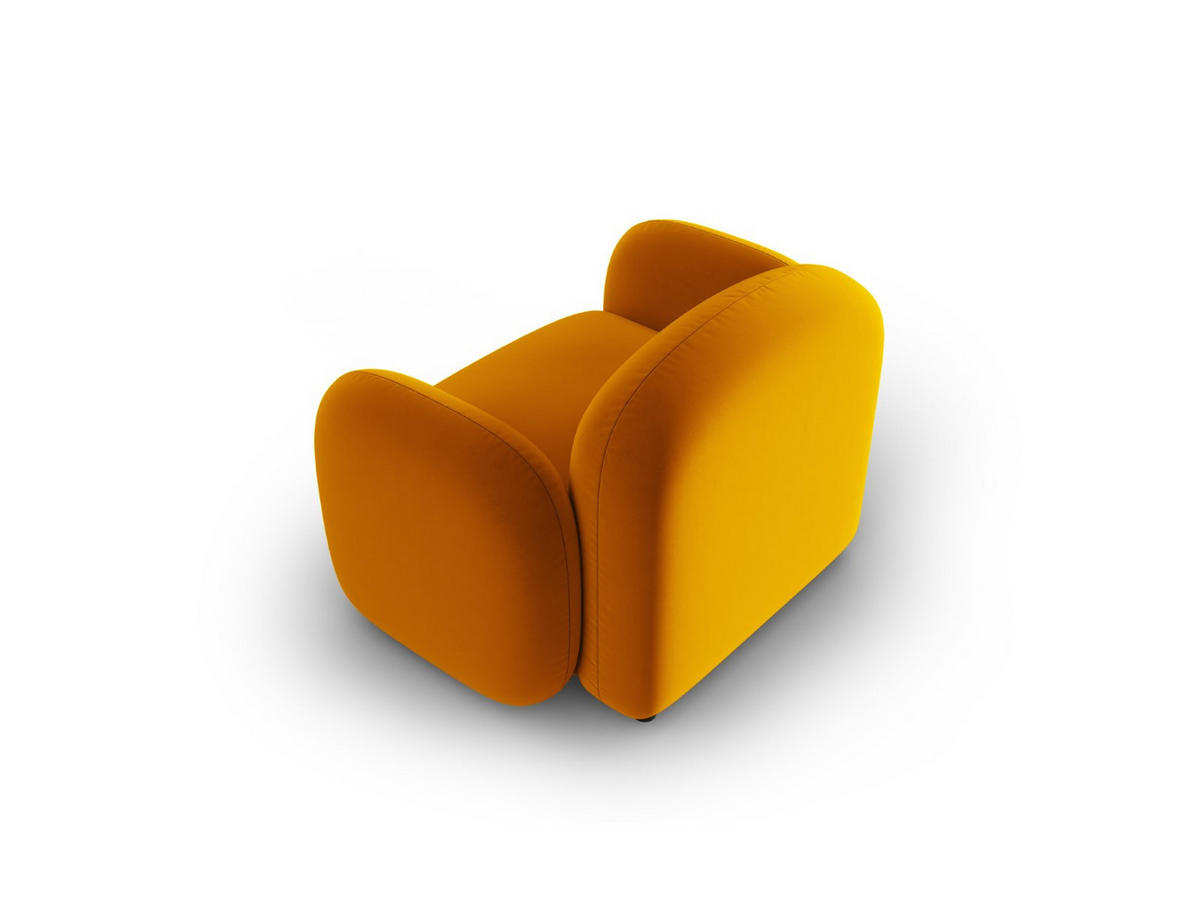 SESSEL Blair aus Samt gelb - Gelb, Textil (87/80/119cm) - Micadoni