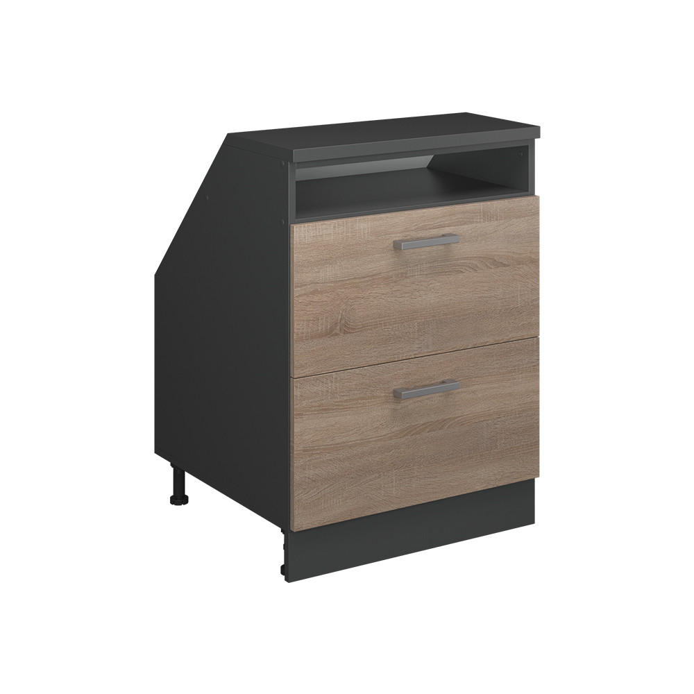 Vicco ŠIKMÁ SKŘÍŇ Rion Sonoma 60 x 81.6 cm se 2 zásuvkami, korpus skříně hloubka 60 cm